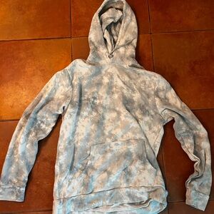 Old Navy Men's Light Blue Tie-Dye Hoodie